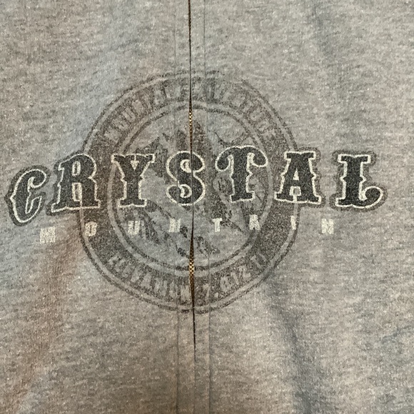 Vintage Crystal Mountain WA NWOT logo zip up sweatshirt - Picture 2 of 7